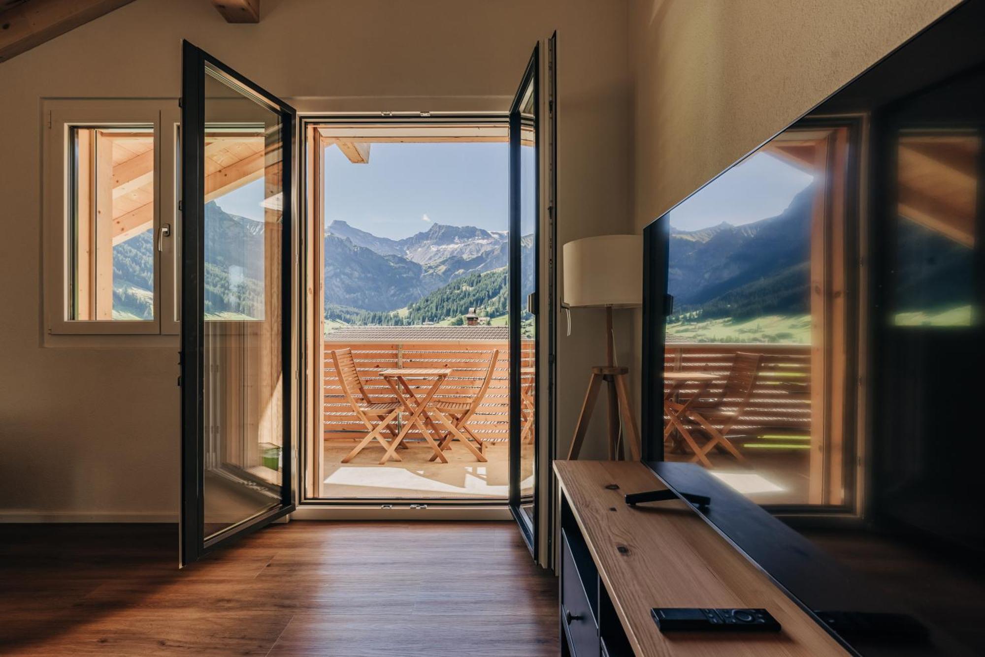 Chuenislodge2- Zwei Balkone, Gemuetlicher Kamin, Top Aussicht Adelboden Exterior photo